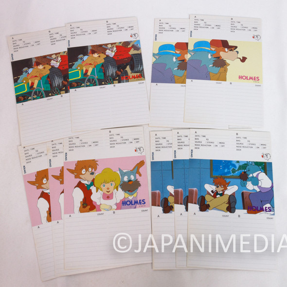 Sherlock Hound Detective Holmes Sherlock Cassette Index Card Stationery Japan | Japanimedia Store Front