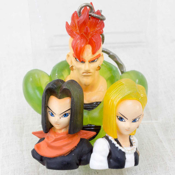 Dragon Ball Z Android 16 17 18 Mascot Figure Clear type Key Chain JAPAN ANIME Japanimedia Store FRONT