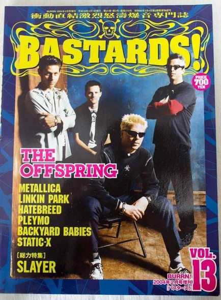 2004 Vol.13 BASTARDS! BURRN! Japan Magazine THE OFFSPRING/BACKYARD BABIES/PLEYMO Japanimedia Store FRONT