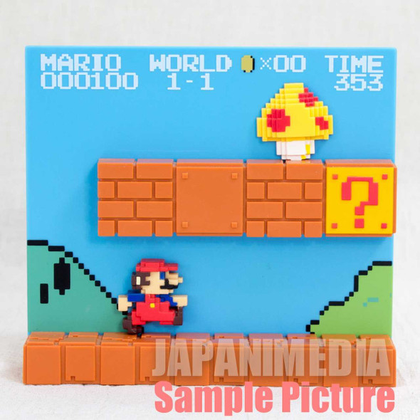 Super Mario Bros. Stage Figure 1-1 Nintendo Dotgraphics JAPAN NES FAMICOM Japanimedia Store FRONT