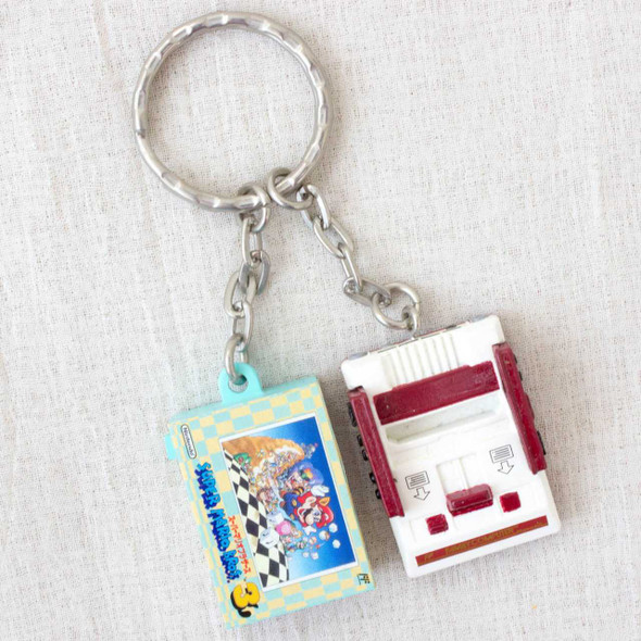 Nintendo Game Console Miniature Figure Key Chain Famicom & Super Mario 3 NES 2 Japanimedia Store FRONT