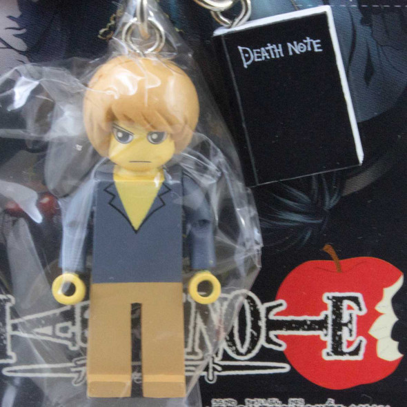 RARE! Death Note Light Yagami w/Note Mascot Figure Key Chain JAPAN ANIME MANGA Japanimedia Store FRONT