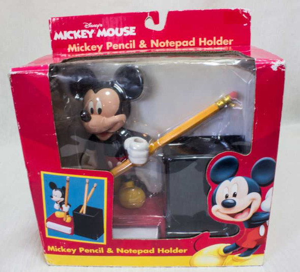 Disney Mickey Mouse Figure Pencil & Notepad Holder Monogram Japanimedia Store FRONT