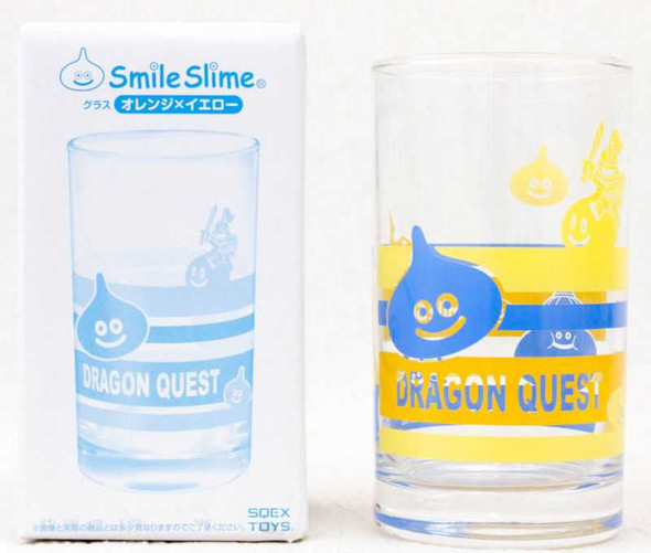 Dragon Quest Smile Slime Glass Orange x Yellow Square Enix JAPAN ANIME MANGA Japanimedia Store FRONT