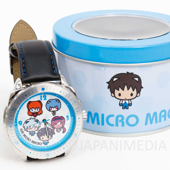 Evangelion EVA Micro Macro Premium Wrist Watch in Tin Can Box [Shinji / Rei / Asuka / Mari / Kaworu] SEGA Japanimedia Store FRONT