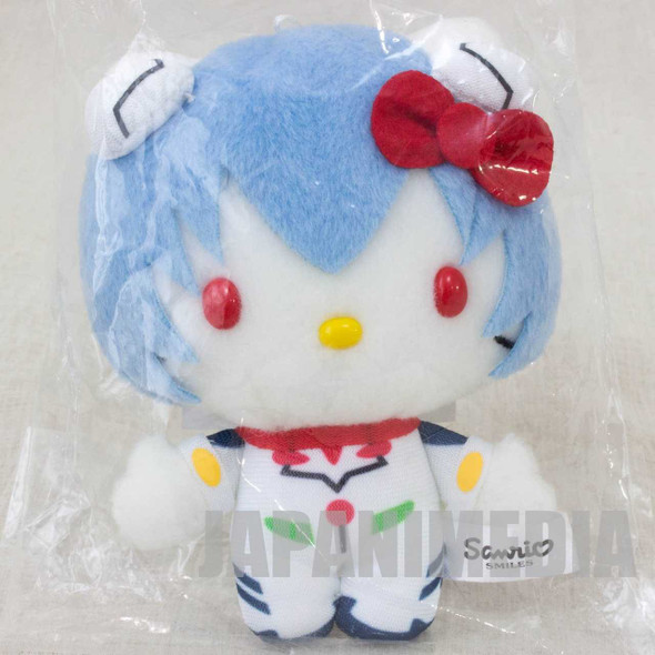 Evangelion x Hello Kitty Rei Ayanami Plush Doll Figure Sanrio JAPAN ANIME MANGA Japanimedia Store FRONT