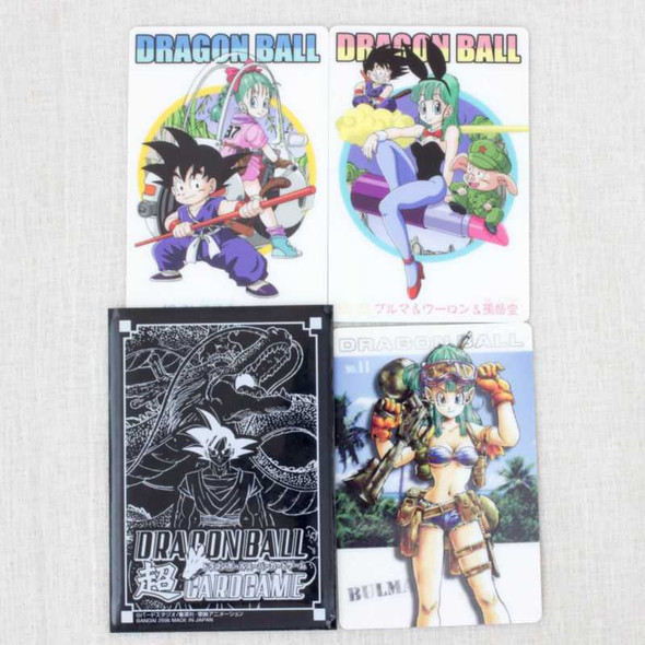 Dragon Ball Plastic Card 3pc + Card Case Bulma Gokou JAPAN ANIME Japanimedia Store FRONT