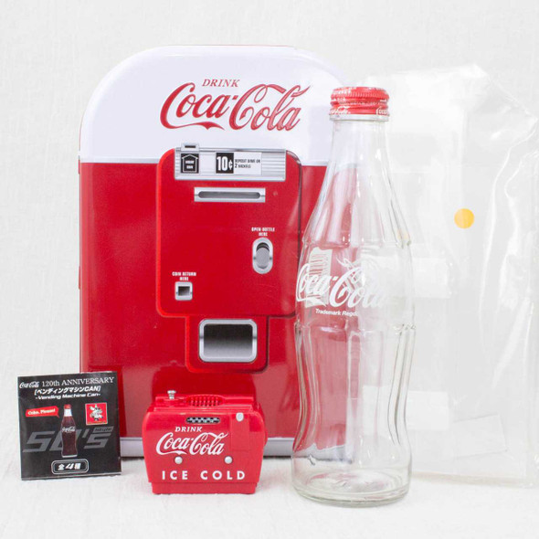Coca-Cola Vending Machine Miniature 50's Ver + Cooler Box type FM Radio JAPAN Japanimedia Store FRONT