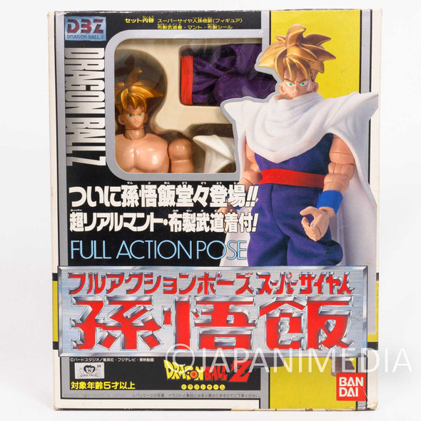 Retro RARE! Dragon Ball Z Super Saiyan Son Gohan Full Action Pose Figure Bandai Japanimedia Store FRONT