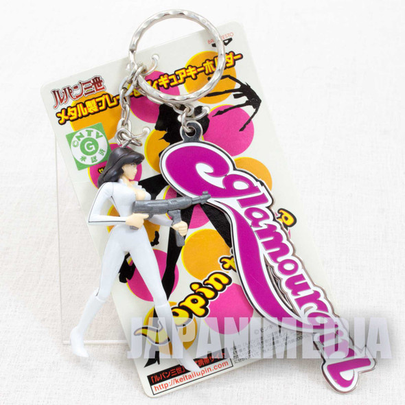 Lupin the Third (3rd) Fujiko Mine & Metal Plate Figure Keychain JAPAN ANIME MANGA Japanimedia Store FRONT