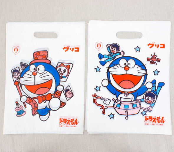 Retro RARE! Doraemon Glico Plastic Bag 10pc Set JAPAN ANIME MANGA Japanimedia Store FRONT