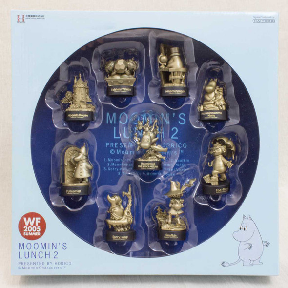 Moomin's Lunch 2 Kaiyodo Moomin Mini Vignette Figure 9pc Collection Gold Color Japanimedia Store FRONT