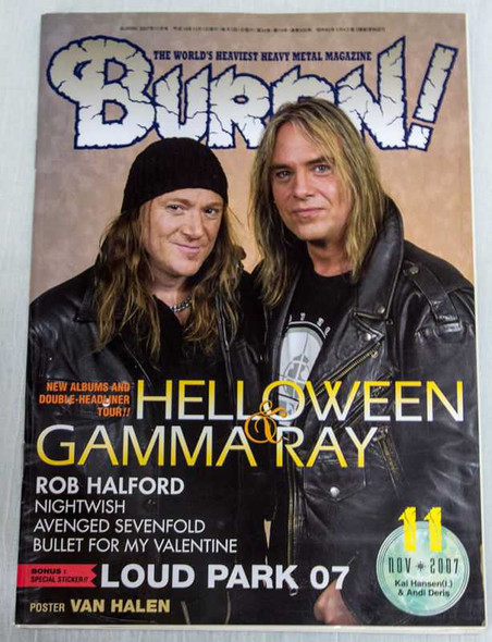 2007/11 BURRN! Japan Magazine HELLOWEEN/GAMMA RAY/LOUD PARK 07/AVENGED SEVENFOLD Japanimedia Store FRONT