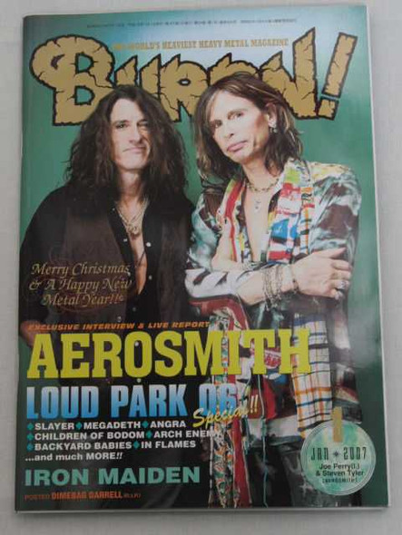 2007/01 BURRN! Japan Magazine AEROSMITH/LOUD PARK 06/LORDI/KILLSWITCH ENGAGE Japanimedia Store FRONT
