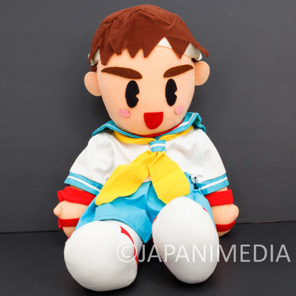RARE! Street Fighter 2 Sakura Capcom Character Big Size Plush Doll 12" JAPAN GAME Japanimedia Store FRONT