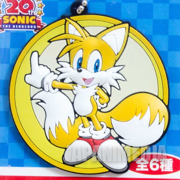 Sonic The Hedgehog TAILS 20th Anniversary Rubber Mascot SEGA JAPAN GAME Japanimedia Store FRONT