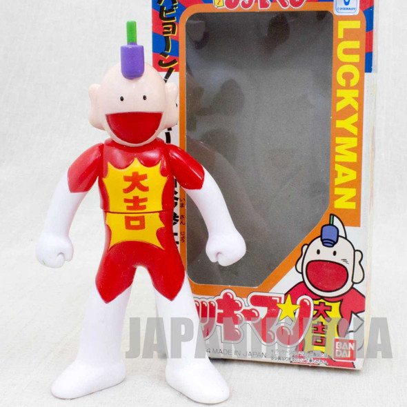Retro RARE Tottemo Luckyman Soft Vinyl Figure Shonen Jump BANDAI JAPAN ANIME Japanimedia Store FRONT