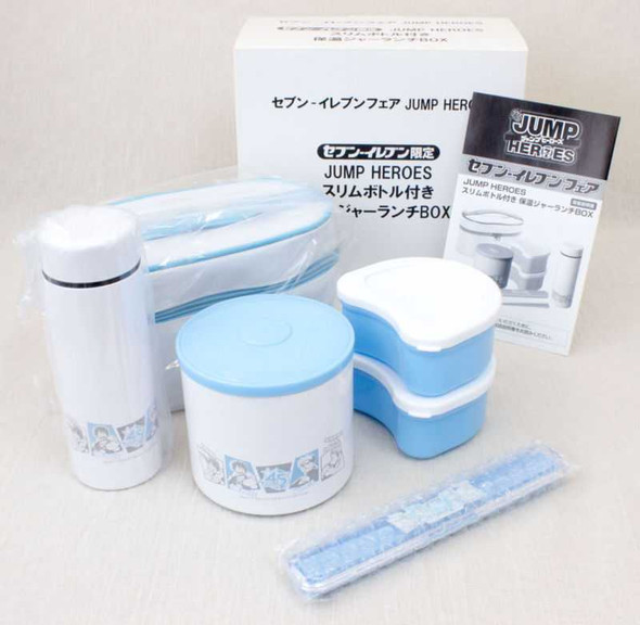 Shonen JUMP Characters Lunch Box & Stainless Water Bottle Set JAPAN Japanimedia Store FRONT