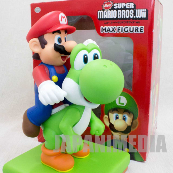 Super Mario Bros. Mario Riding Yoshi Big Figure 9" JAPAN NES FAMICOM NINTENDO Japanimedia Store FRONT