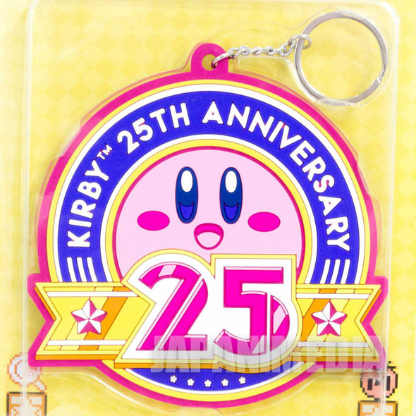 Kirby Super Star 25th Ver. Big Rubber Mascot Key Chain Banpresto JAPAN GAME Japanimedia Store FRONT