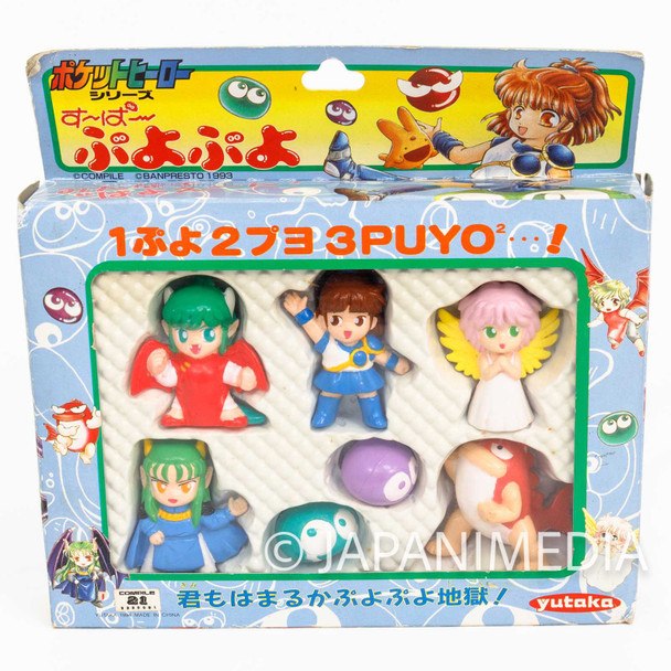 Retro RARE Puyo Puyo Pocket Hero Mini Figure Set Yutaka 1994 JAPAN GAME COMPILE Japanimedia Store FRONT