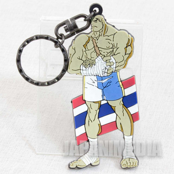 RARE! Street Fighter ZERO Sagat Rubber Mascot Key Chain JAPAN GAME CAPCOM Japanimedia Store FRONT