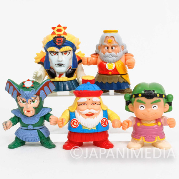 Retro RARE! Bikkuriman Soft Vinyl Figure 5pc Set BANDAI 1998 JAPAN Japanimedia Store FRONT