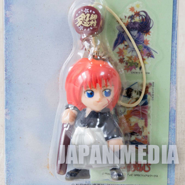Retro RARE! Rurouni Kenshin Kenshin Himura Figure Strap w/Stickers JAPAN Japanimedia Store FRONT