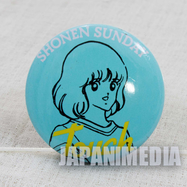 Retro RARE Touch Minami Asakura Button badge Mitsuru Adachi JAPAN Japanimedia Store FRONT