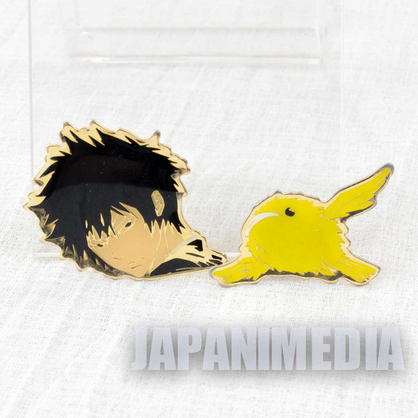 Katekyo Hitman REBORN! Kyoya Hibari & Hibird Pins 2pc Set SHONEN JUMP JAPAN MANGA Japanimedia Store FRONT