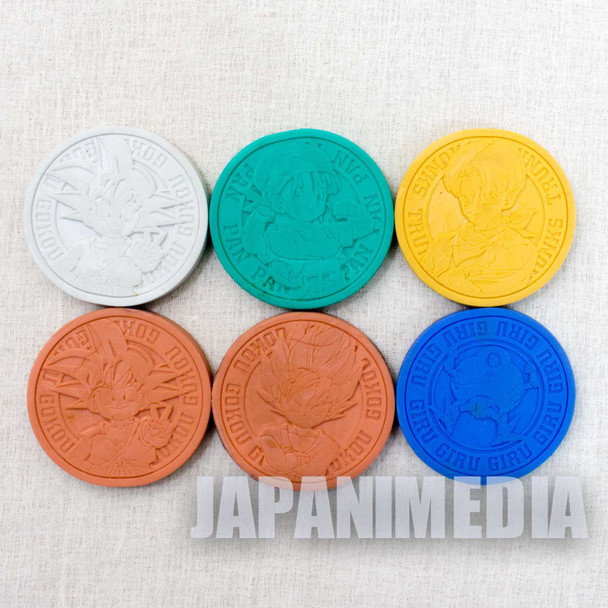 Dragon Ball GT Rubber Medal 6pc Set [Gokou / Pan / Trunks / Giru] JAPAN ANIME Japanimedia Store FRONT
