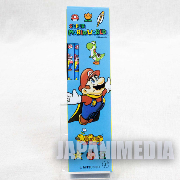 Retro Super Mario World Pencil 12pc Set MITSUBISHI SNES NINTENDO Japanimedia Store FRONT