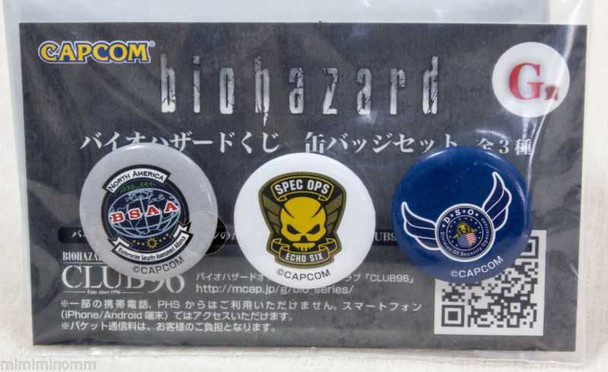 RESIDENT EVIL Biohazard Mini Button badge Set Capcom 1 JAPAN GAME Japanimedia Store FRONT