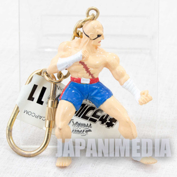 Retro RARE Street Fighter 2 Sagat Mini Figure Key Chain JAPAN GAME CAPCOM Japanimedia Store FRONT