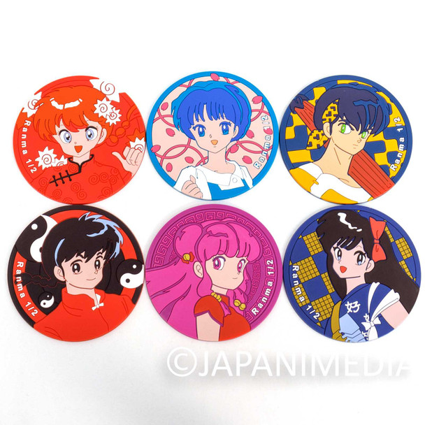 RARE!! Ranma 1/2 Rubber Coaster 6pc set JAPAN ANIME Japanimedia Store FRONT