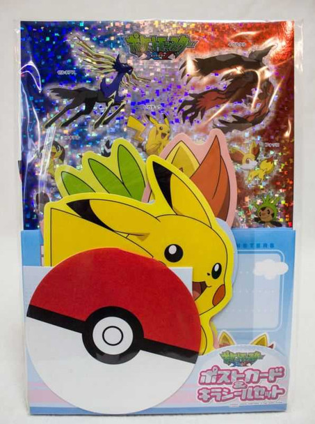 Pokemon Post Card & Kira Sticker Set Japan Post Limited Goods Japanimedia Store FRONT