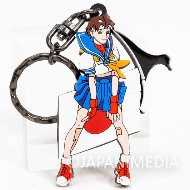 RARE! Street Fighter ZERO 2 Sakura Rubber Mascot Key Chain JAPAN GAME CAPCOM Japanimedia Store FRONT