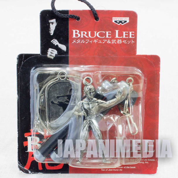 BRUCE LEE Metal Figure & Weapon Mascot Key Chain #2 JAPAN KUNG FU MOVIE Japanimedia Store FRONT
