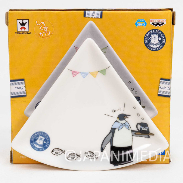Shirokuma Cafe Penguin Design mini Plate JAPAN ANIME Japanimedia Store FRONT