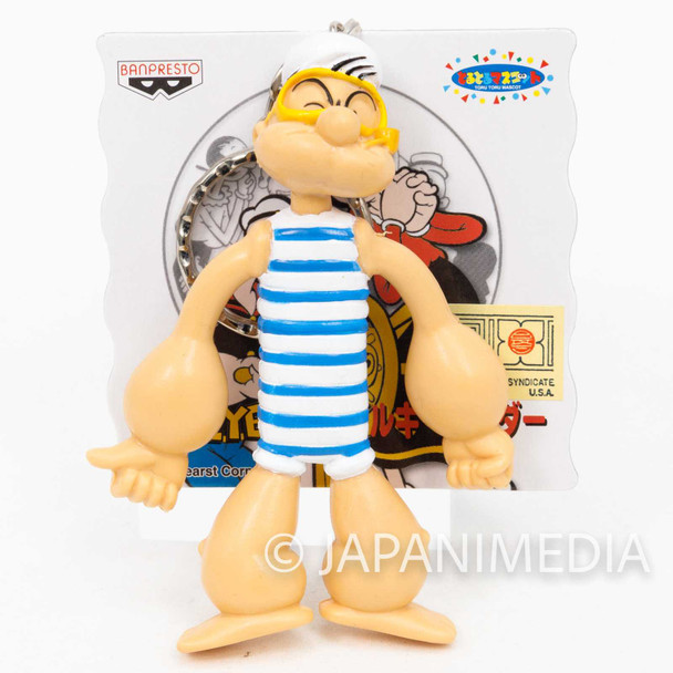 RARE! Popeye Bendable Figure Keychain #2 Banpresto JAPAN Japanimedia Store FRONT
