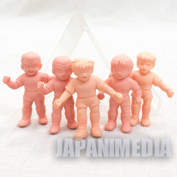 Retro Captain Tsubasa Mini Rubber Figure 5pc Set Nankatsu Team JAPAN Japanimedia Store FRONT