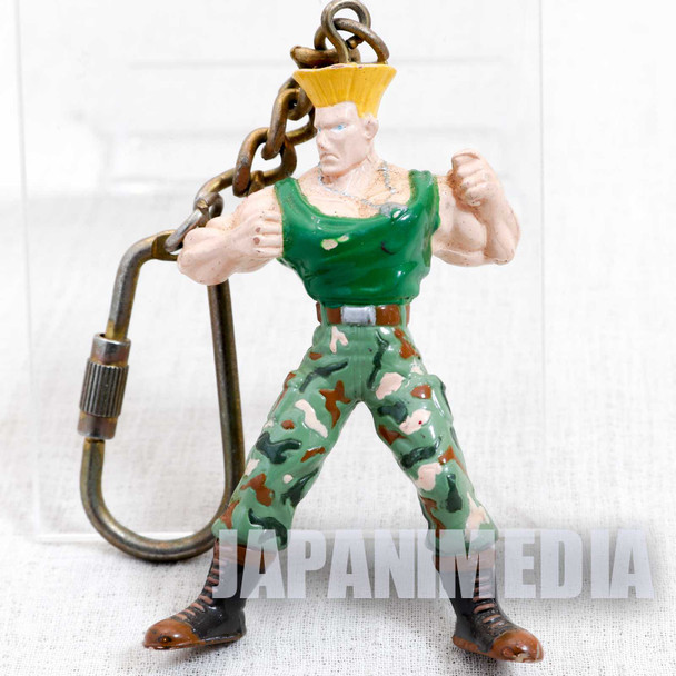 Retro RARE Street Fighter 2 Guile Mini Figure Key Chain JAPAN GAME CAPCOM Japanimedia Store FRONT