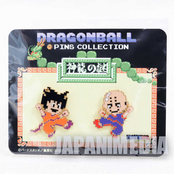 Dragon Ball Shenron no Nazo Famicom NES Metal Pins 2pc Set #2 JAPAN POWER Japanimedia Store FRONT