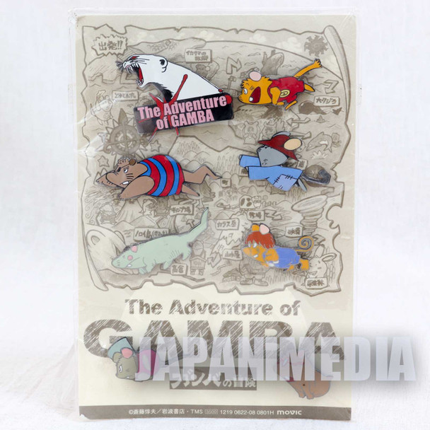 RARE! Gamba no Boken Metal Pins 8pc Set JAPAN ANIME MANGA Japanimedia Store FRONT