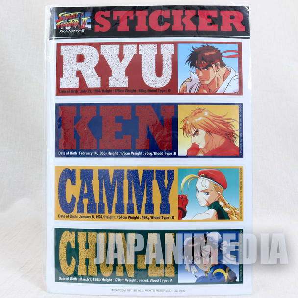Street Fighter II Movie Sticker Sheet JAPAN CAPCOM ANIME GAME Japanimedia Store FRONT