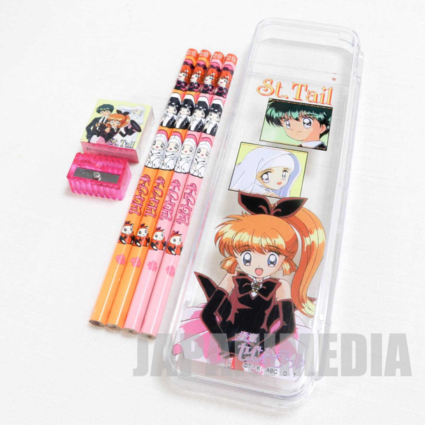 Saint Tail Plastic Pen Case Set (Pen case / Pencil 4pc / Eraser / Pencil sharpener) JAPAN ANIME Japanimedia Store FRONT
