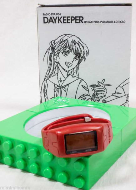 Evangelion Daykeeper Wrist watch RADIO EVA 034 RELAX PLUS ASUKA Model JAPAN Japanimedia Store FRONT