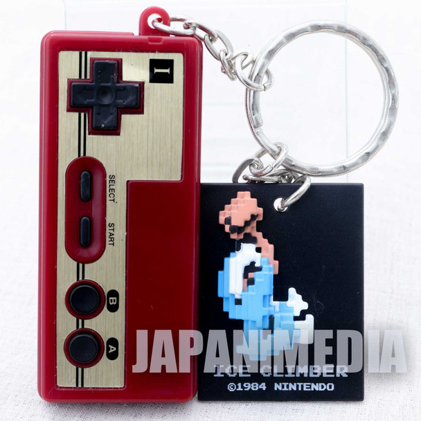 RARE! Ice Climber + Famicom Controller Flute Sound Figure Keychain JAPAN Japanimedia Store FRONT