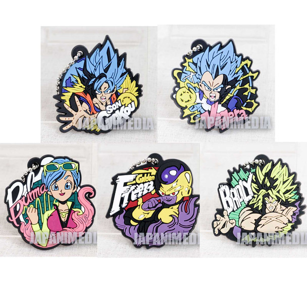 Dragon Ball Z Small Rubber Mascot 5pc Set Gokou Bulma Vegeta Freeza Broly JAPAN Japanimedia Store FRONT