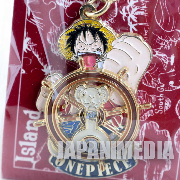 One Piece Luffy Metal Charm Keychain Shonen Jump JAPAN ANIME 2 Japanimedia Store FRONT